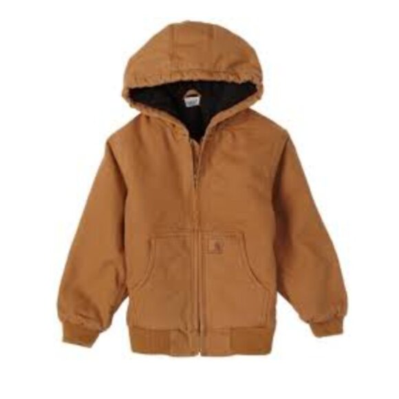 Carhartt - Duck Active Jacket CP8417 Quilted Flannel Lined10-12 BoysBrown